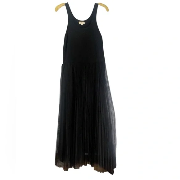 Elan Maxi Tank Tulle black dress. Size XL GUC - Picture 7 of 11